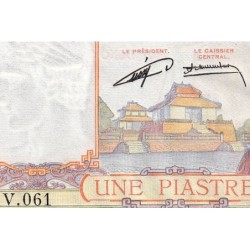 Indochine Française - Pick 92 - 1 piastre - Série V.061 - 1953 - Etat : NEUF