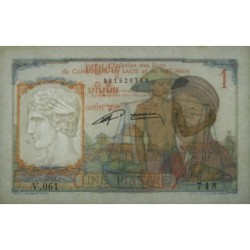 Indochine Française - Pick 92 - 1 piastre - Série V.061 - 1953 - Etat : NEUF