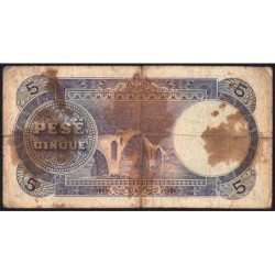 Albanie - Pick 2b - 5 franka ari - Série O - 1932 - Etat : AB