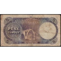 Albanie - Pick 2b - 5 franka ari - Série W - 1932 - Etat : TB-