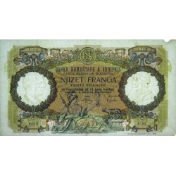 Albanie - Pick 7 - 20 franga - Série C23 - 1939 - Etat : TTB-