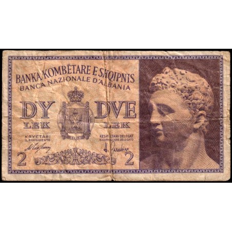 Albanie - Pick 9 - 2 lek - Série 002 - 1941 - Etat : TB