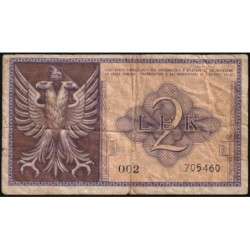 Albanie - Pick 9 - 2 lek - Série 002 - 1941 - Etat : TB
