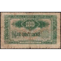 Albanie - Pick 26 - 100 lekë - Série KB - 1949 - Etat : B-