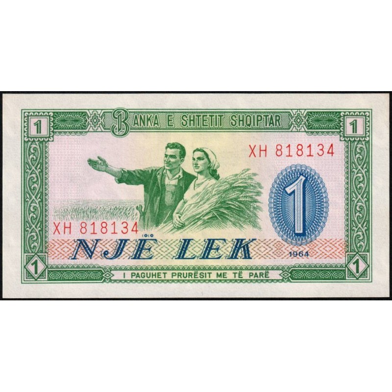 Albanie - Pick 33a - 1 lek - Série XH - 1964 - Etat : NEUF