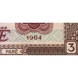 Albanie - Pick 34a - 3 lekë - Série GA - 1964 - Etat : NEUF