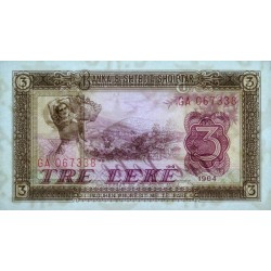 Albanie - Pick 34a - 3 lekë - Série GA - 1964 - Etat : NEUF