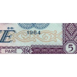 Albanie - Pick 35a - 5 lekë - Série EQ - 1964 - Etat : NEUF