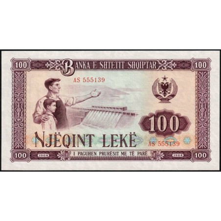 Albanie - Pick 39a - 100 lekë - Série AS - 1964 - Etat : SPL+