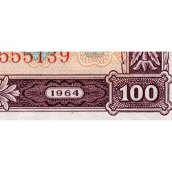 Albanie - Pick 39a - 100 lekë - Série AS - 1964 - Etat : SPL+