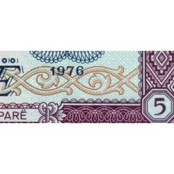 Albanie - Pick 42a - 5 lekë - Série OG - 1976 - Etat : NEUF