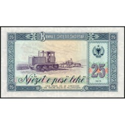 Albanie - Pick  44a - 25 lekë - Série YP - 1976 - Etat : NEUF