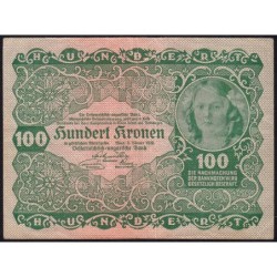 Autriche - Pick 77 - 100 kronen - Série 1027 - 02/01/1922 - Etat : TTB