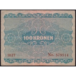 Autriche - Pick 77 - 100 kronen - Série 1027 - 02/01/1922 - Etat : TTB