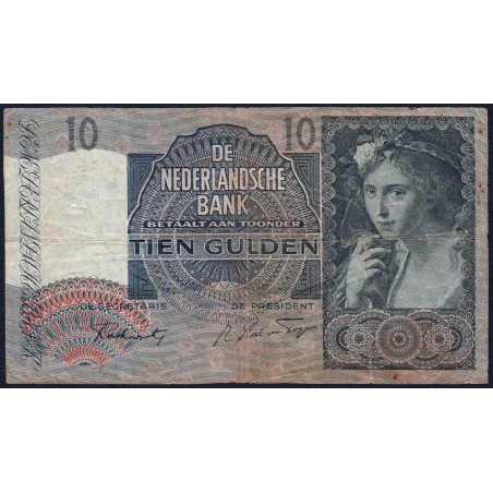 Hollande - Pick 56b - 10 gulden - Série 4 AV - 26/07/1941 - Etat : TB-
