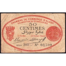 Algérie - Alger 137-5 - 50 centimes - Série 305 - 13/01/1915 - Etat : TB