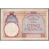 Maroc - Pick 23Ab - 5 francs - Série W.862 (remplacement) - 14/11/1941 - Etat : TTB-