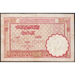 Maroc - Pick 23Ab - 5 francs - Série W.862 (remplacement) - 14/11/1941 - Etat : TTB-