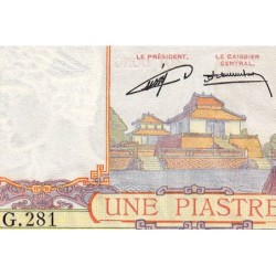 Indochine Française - Pick 92 - 1 piastre - Série G.281 - 1953 - Etat : SPL