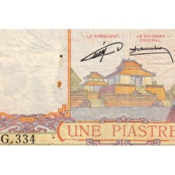 Indochine Française - Pick 92 - 1 piastre - Série G.334 - 1953 - Etat : TB
