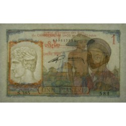 Indochine Française - Pick 92 - 1 piastre - Série S.385 - 1953 - Etat : NEUF