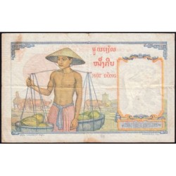 Indochine Française - Pick 92 - 1 piastre - Série V.429 - 1953 - Etat : TB-