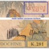 Indochine Française - Pick 55a - 5 piastres - Série K.281 - 1936 - Etat : B-