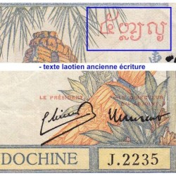 Indochine Française - Pick 55c - 5 piastres - Série J.2235 - 1946 - Etat : TB+