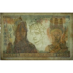 Indochine Française - Pick 55c - 5 piastres - Série E.2699 - 1946 - Etat : TB+