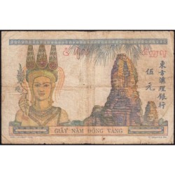 Indochine Française - Pick 55c - 5 piastres - Série U.4329 - 1946 - Etat : TB-