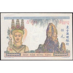 Indochine Française - Pick 55c - 5 piastres - Série H.4342 - 1946 - Etat : SPL