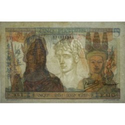 Indochine Française - Pick 55c - 5 piastres - Série R.4445 - 1946 - Etat : TTB+ à SUP