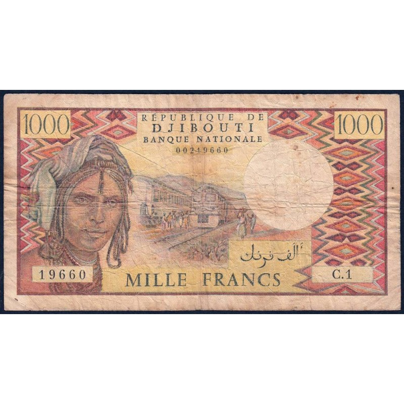 Djibouti - Pick 37a - 1'000 francs - Série C.1 - 1979 - Etat : TB-