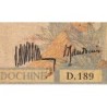 Indochine Française - Pick 53a - 5 piastres - Série D.189 - 1934 - Etat : B+
