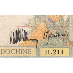 Indochine Française - Pick 53a - 5 piastres - Série H.214 - 1934 - Etat : TB-