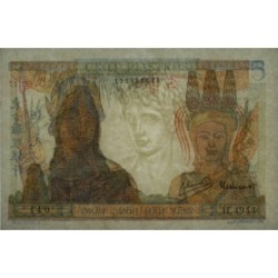Indochine Française - Pick 55d - 5 piastres - Série H.4944 - 1946 - Etat : SPL+