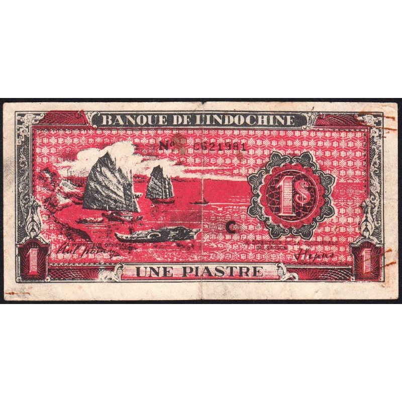 Indochine Française - Pick 58x (propagande) - 5 piastres - Série C C - 1950 - Etat : TB