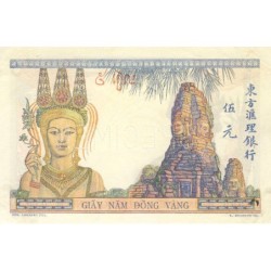 Indochine Française - Pick 53s - 5 piastres - Série 0.00 - 1934 - Spécimen - Etat : SUP+