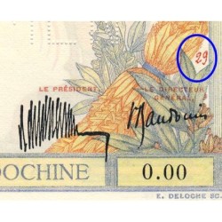Indochine Française - Pick 53s - 5 piastres - Série 0.00 - 1934 - Spécimen - Etat : SUP+