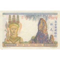 Indochine Française - Pick 55as - 5 piastres - Série O.000 - 1936 - Spécimen - Etat : SUP+