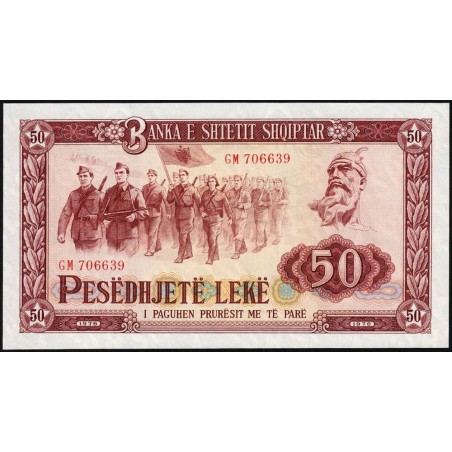 Albanie - Pick 45c - 50 lekë - Série GM - 1976 - Etat : pr.NEUF