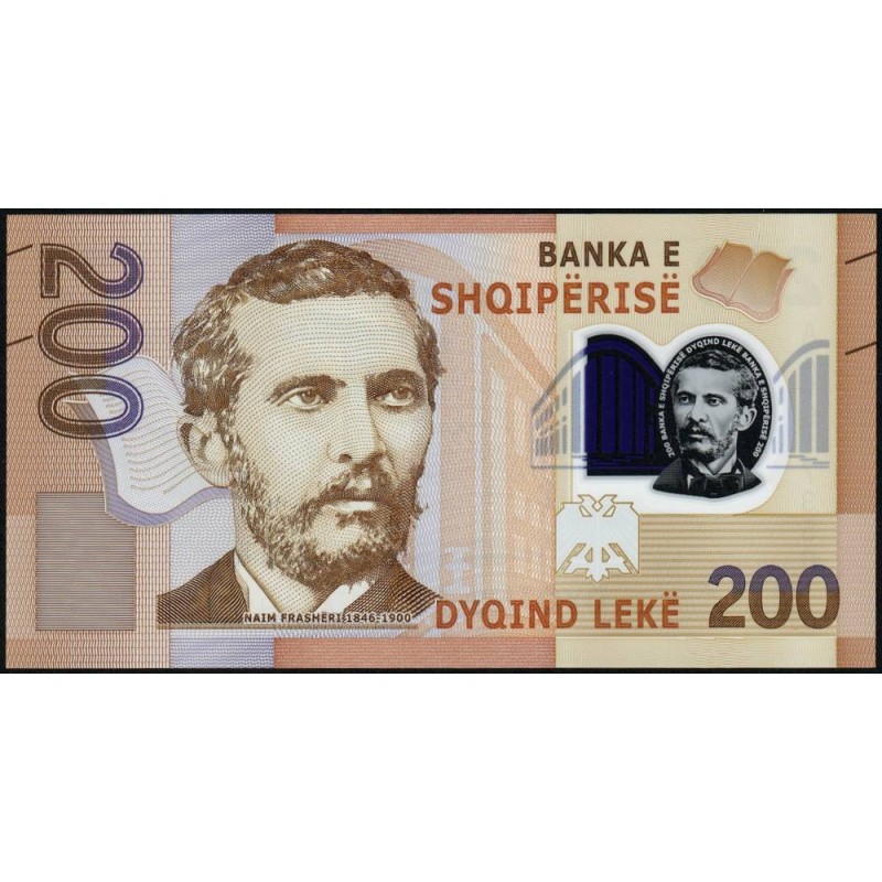 Albanie - Pick 76a - 200 lekë - Série AA - 2017 - Polymère - Etat : NEUF