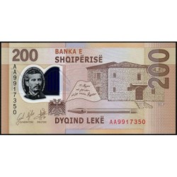 Albanie - Pick 76a - 200 lekë - Série AA - 2017 - Polymère - Etat : NEUF