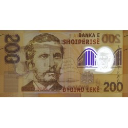 Albanie - Pick 76a - 200 lekë - Série AA - 2017 - Polymère - Etat : NEUF