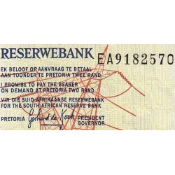 Afrique du Sud - Pick 118d - 2 rand - Série EA - 1983 - Etat : TTB+