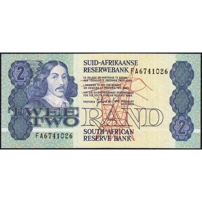 Afrique du Sud - Pick 118d - 2 rand - Série FA - 1983 - Etat : NEUF