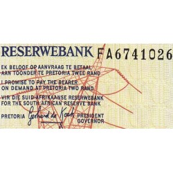 Afrique du Sud - Pick 118d - 2 rand - Série FA - 1983 - Etat : NEUF