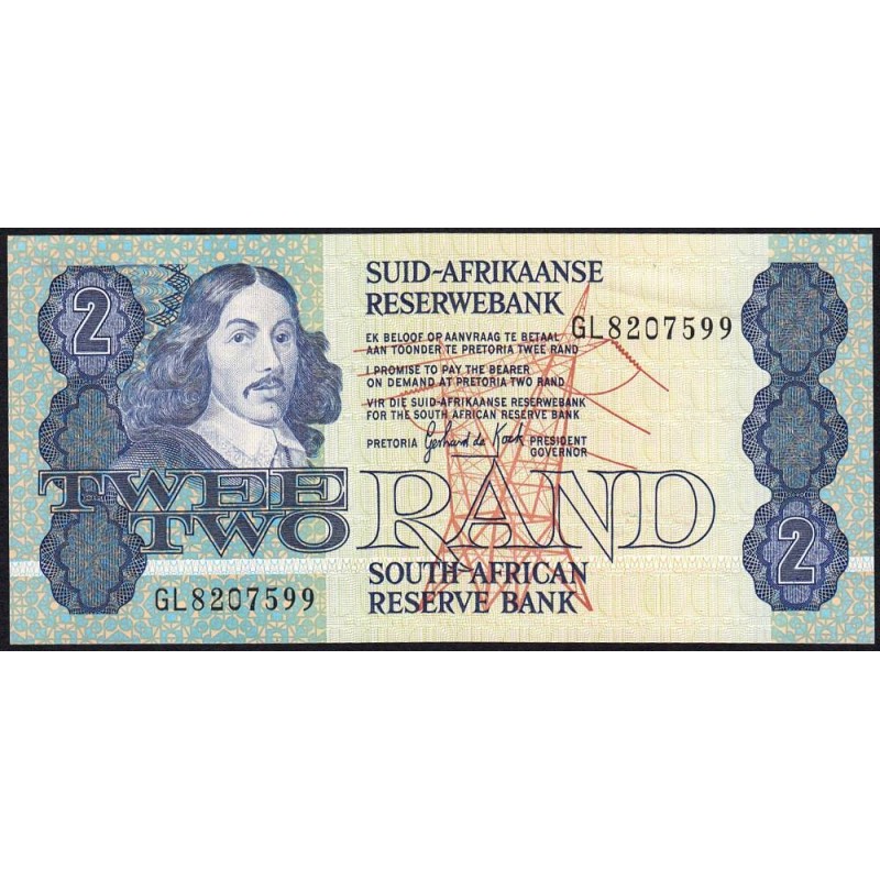 Afrique du Sud - Pick 118d - 2 rand - Série GL - 1983 - Etat : SUP+