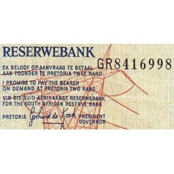 Afrique du Sud - Pick 118d - 2 rand - Série GR - 1983 - Etat : TB+