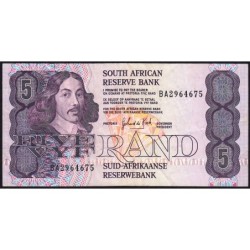 Afrique du Sud - Pick 119d - 5 rand - Série BA - 1989 - Etat : TB+